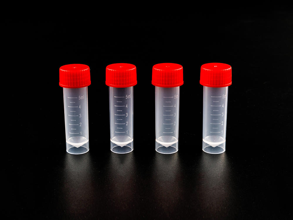 Tubo Crioviales de Ácido Nucleico de Fondo Plano de 5ml y PP con Tapón de Rosca Plano